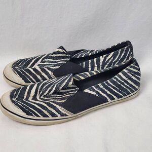Women's COACH Karma Legacy Canvas Slip On Loafers Shoes Zebra Print Size 9.5